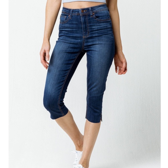 NWT Sky and Sparrow Super Crop Denim Capri Jeans - Picture 4 of 7